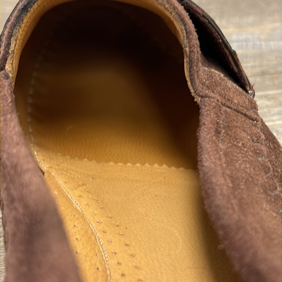 Lorenzo Banfi 671 Genuine Crocodile Strap Suede Penny Loafers Men’s 11 Italy main image 4